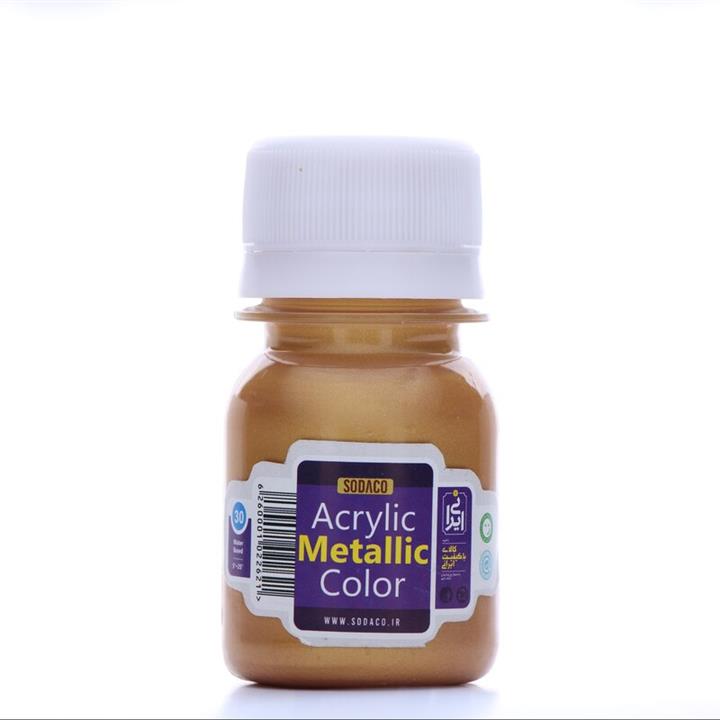 رنگ اکریلیک  متالیک  سوداکو 30 میل طلایی رویال کد acrylic metallic  00299